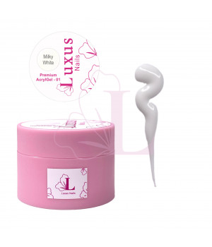 Premium AcrylGel - 01 (Milky White) Luxus Nails 15 ml.
